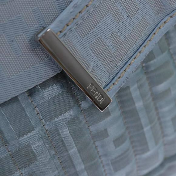 FENDI Zucca Canvas Hand Bag Light Blue Auth 75894 - Picture 10 of 16